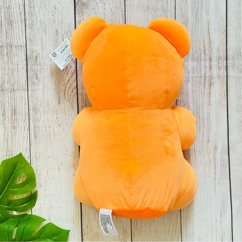 Valentine's Day Orange Gummy Bear Plush, 16 in NEW